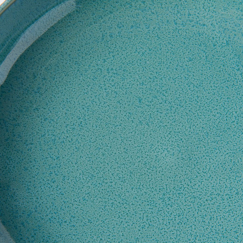 Platou pentru servire, din ceramica, Peacock Turcoaz, Ø20xH4 cm (3)