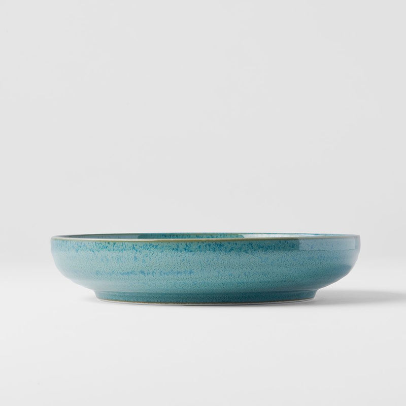Platou pentru servire, din ceramica, Peacock Turcoaz, Ø20xH4 cm (1)
