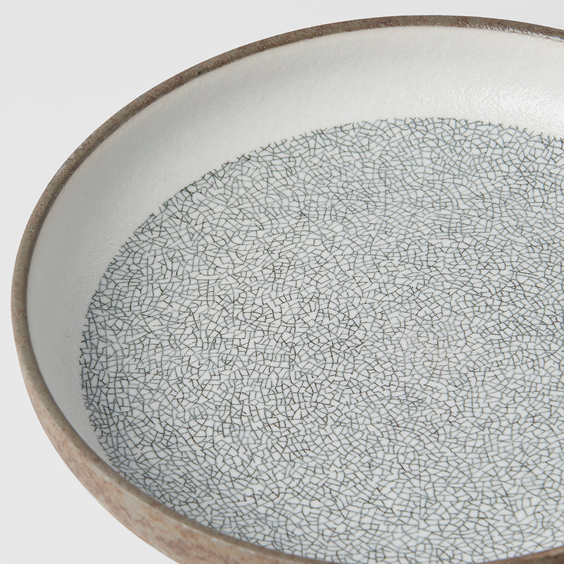 Platou pentru servire, din ceramica, Crazed Maro, Ø22xH4,5 cm (1)