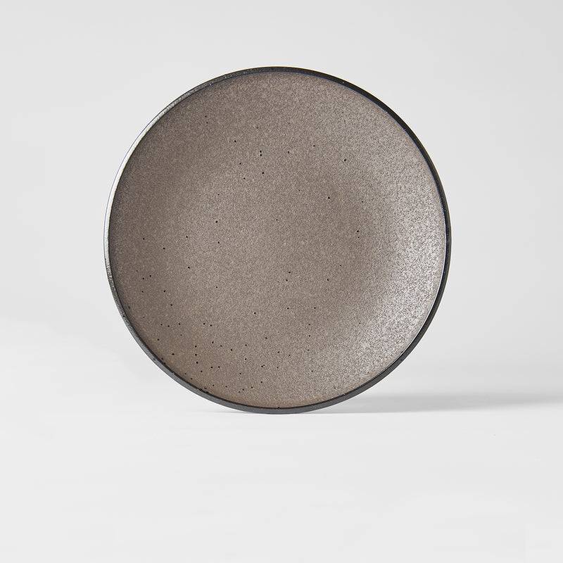 Platou pentru servire, din ceramica, Earth Maro, Ø25,5xH3,5 cm (3)