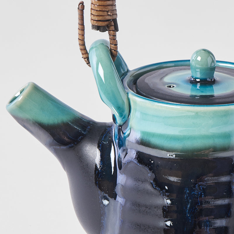 Ceainic cu strecurator, din ceramica, Teapot Negru, 460 ml (1)