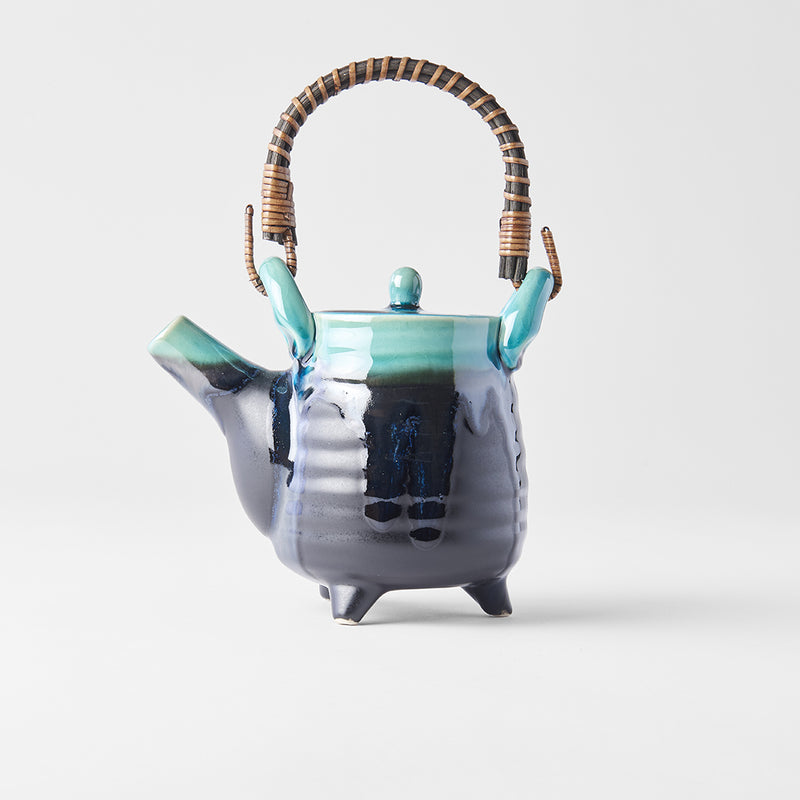 Ceainic cu strecurator, din ceramica, Teapot Negru, 460 ml (3)