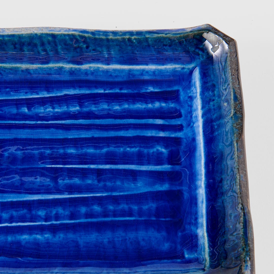 Platou pentru servire, din ceramica, Cobalt Albastru, L43,5xl22,5xH2,5 cm (1)