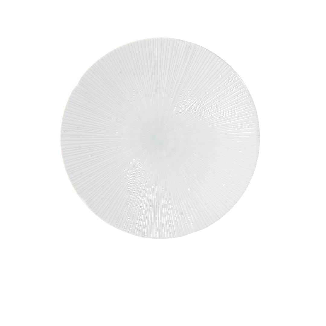 Platou pentru servire, din ceramica, Ice Alb, Ø24,5xH3,5 cm