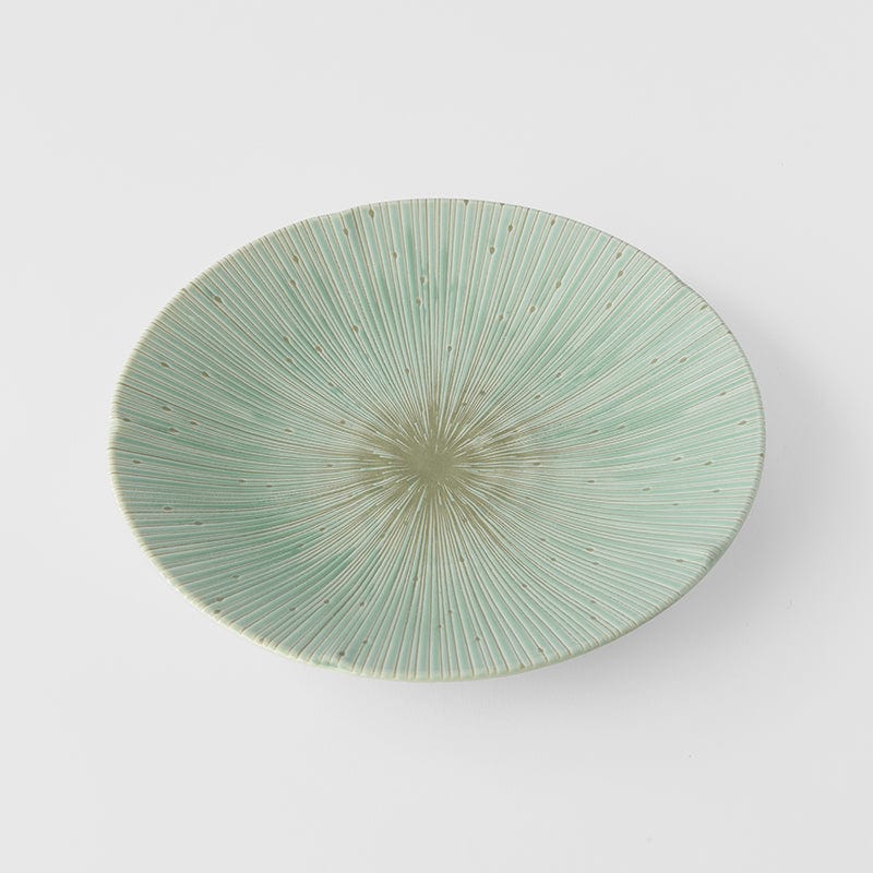 Platou pentru servire, din ceramica, Ice Verde, Ø24,5xH3,5 cm (2)