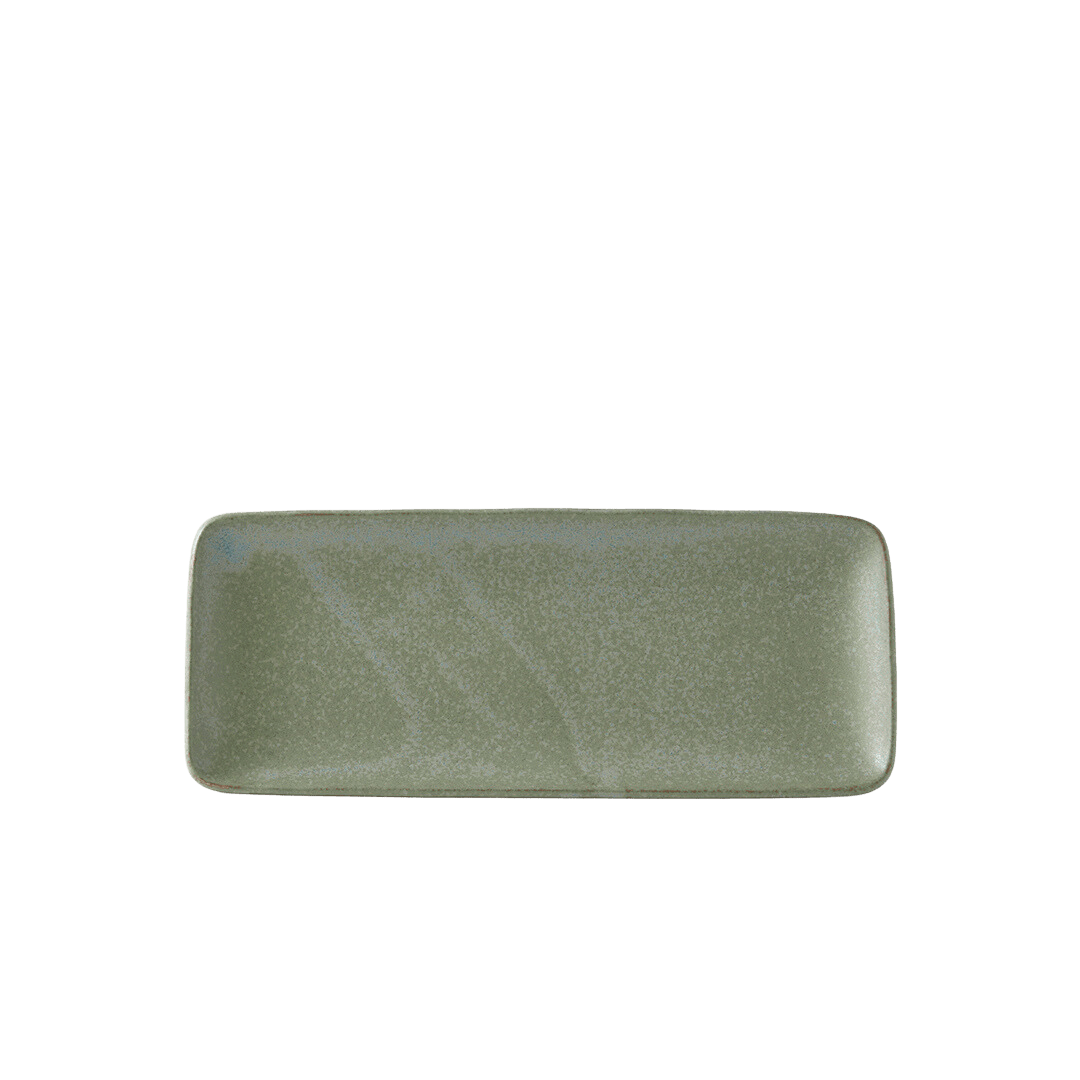 Platou pentru servire, din ceramica, Fade Verde, L29,5xl12xH2,5 cm
