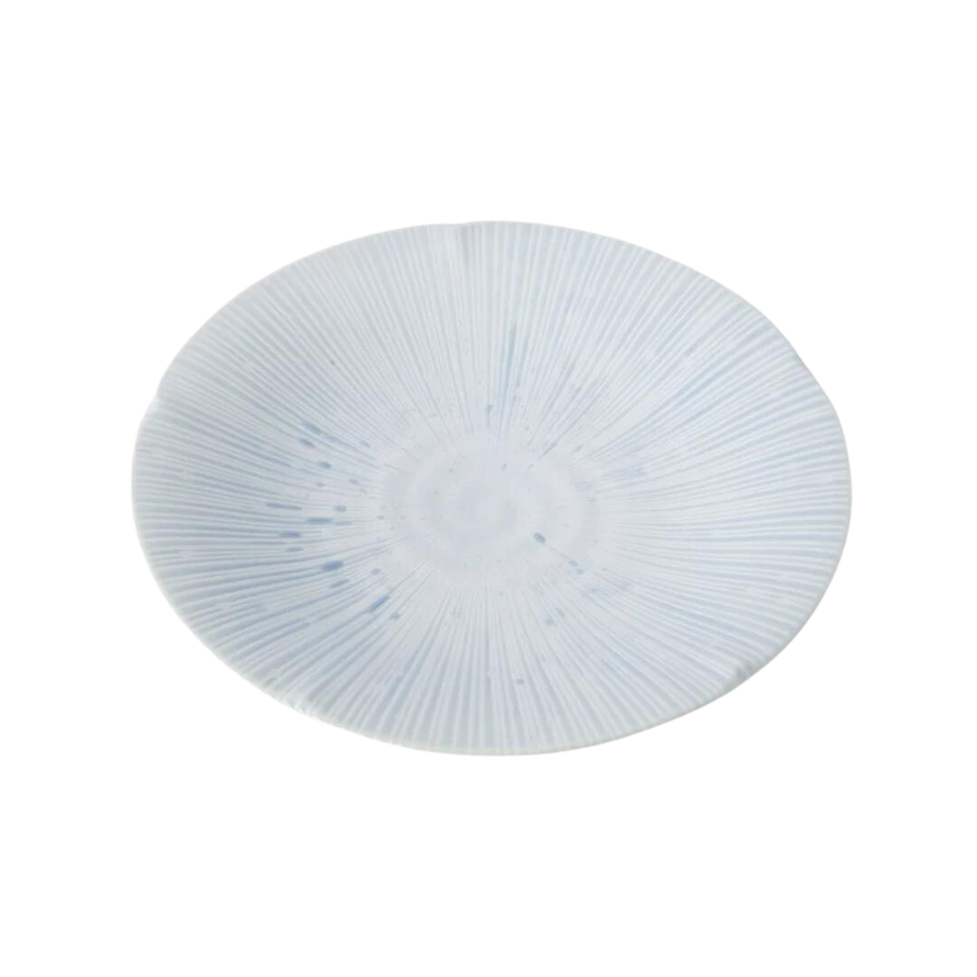 Platou pentru servire, din ceramica, Ice Albastru, Ø22xH2,7 cm