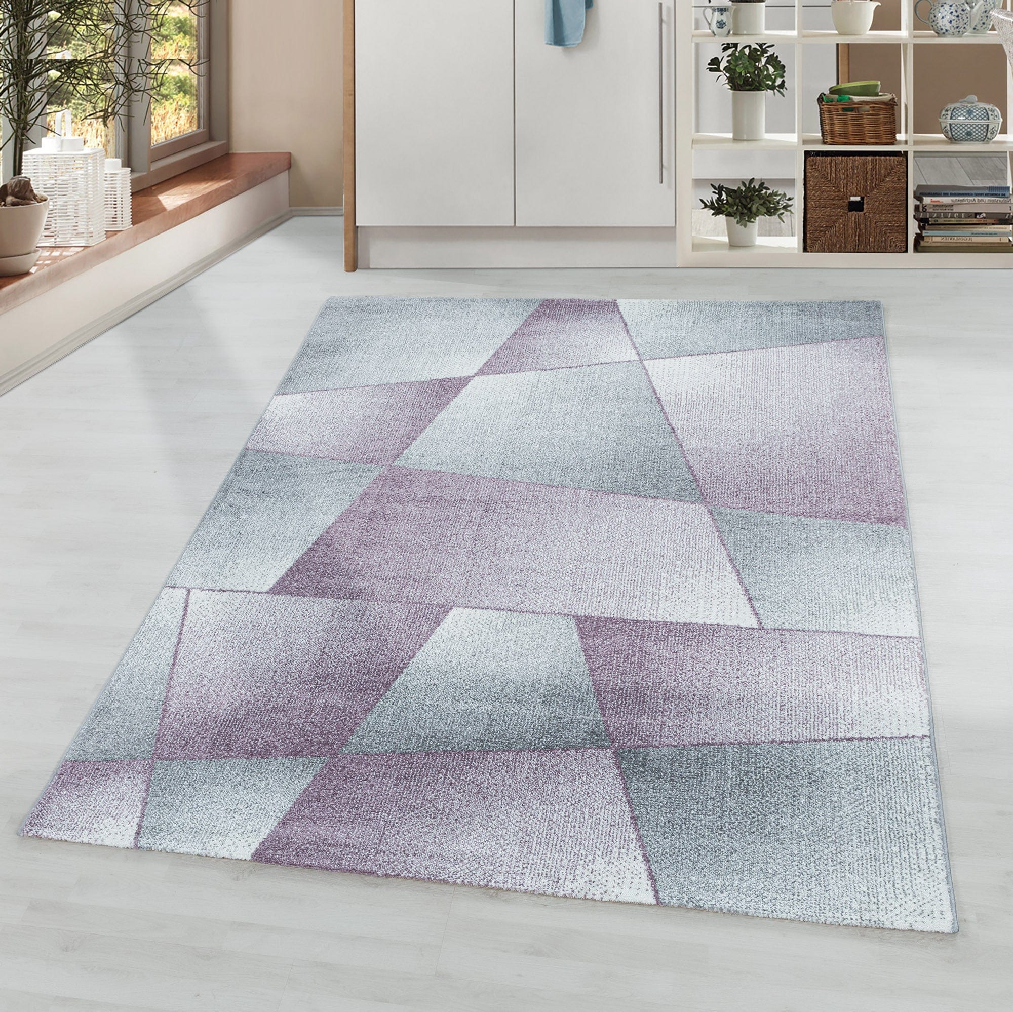 Covor din PP Rio 4603 Abstract Violet (1)