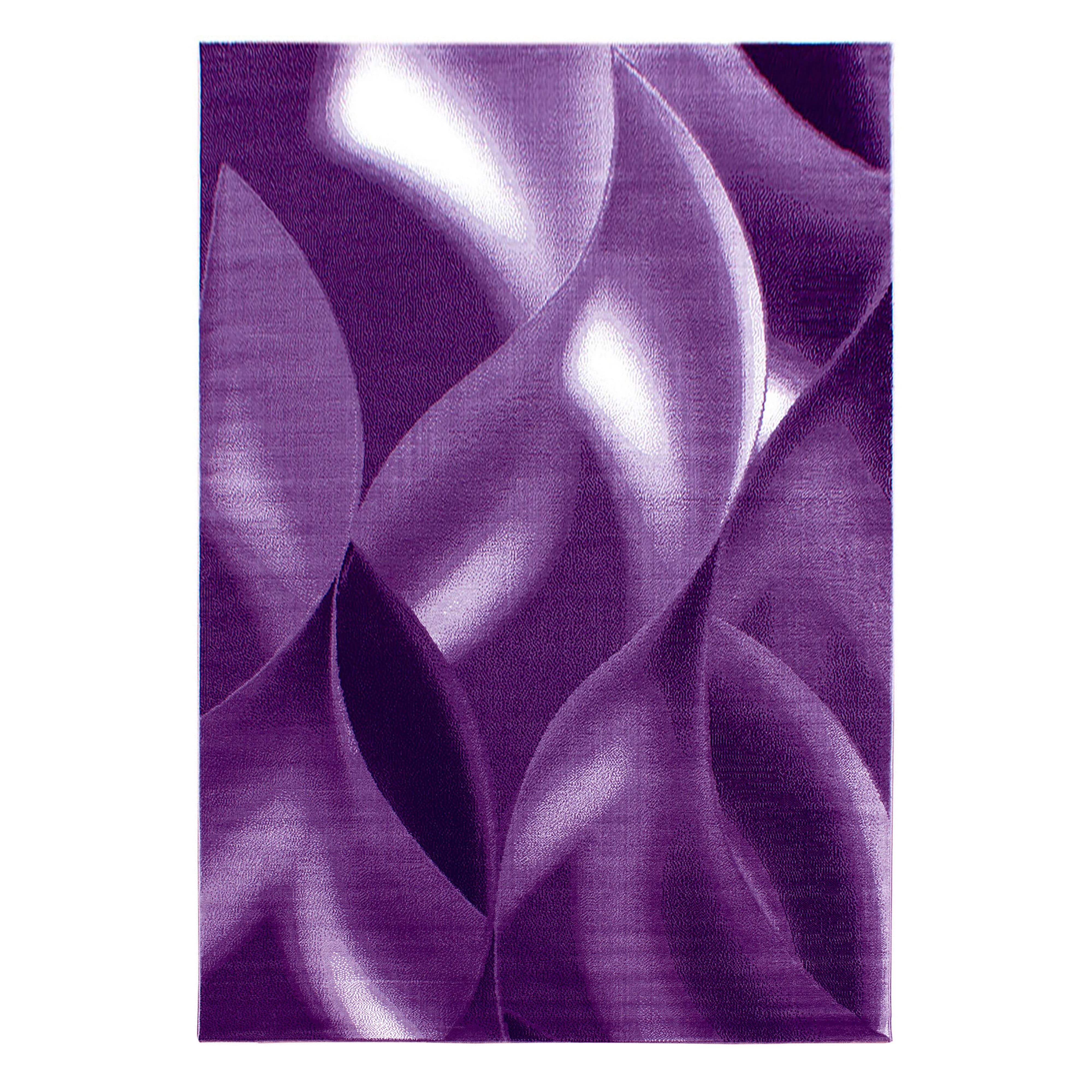 Covor din PP Plus 8008 Abstract Waves Violet & AYYTPCH-PLUS8008LILA & AYYTPCH-PLUS8008LILA