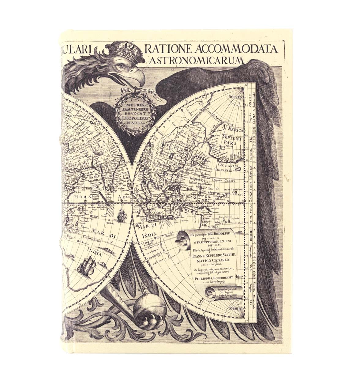 Set 2 cutii de depozitare in forma de carte, Astronomicarum Multicolor, l21xA8xH29 cm / l17xA7xH24 cm (2)