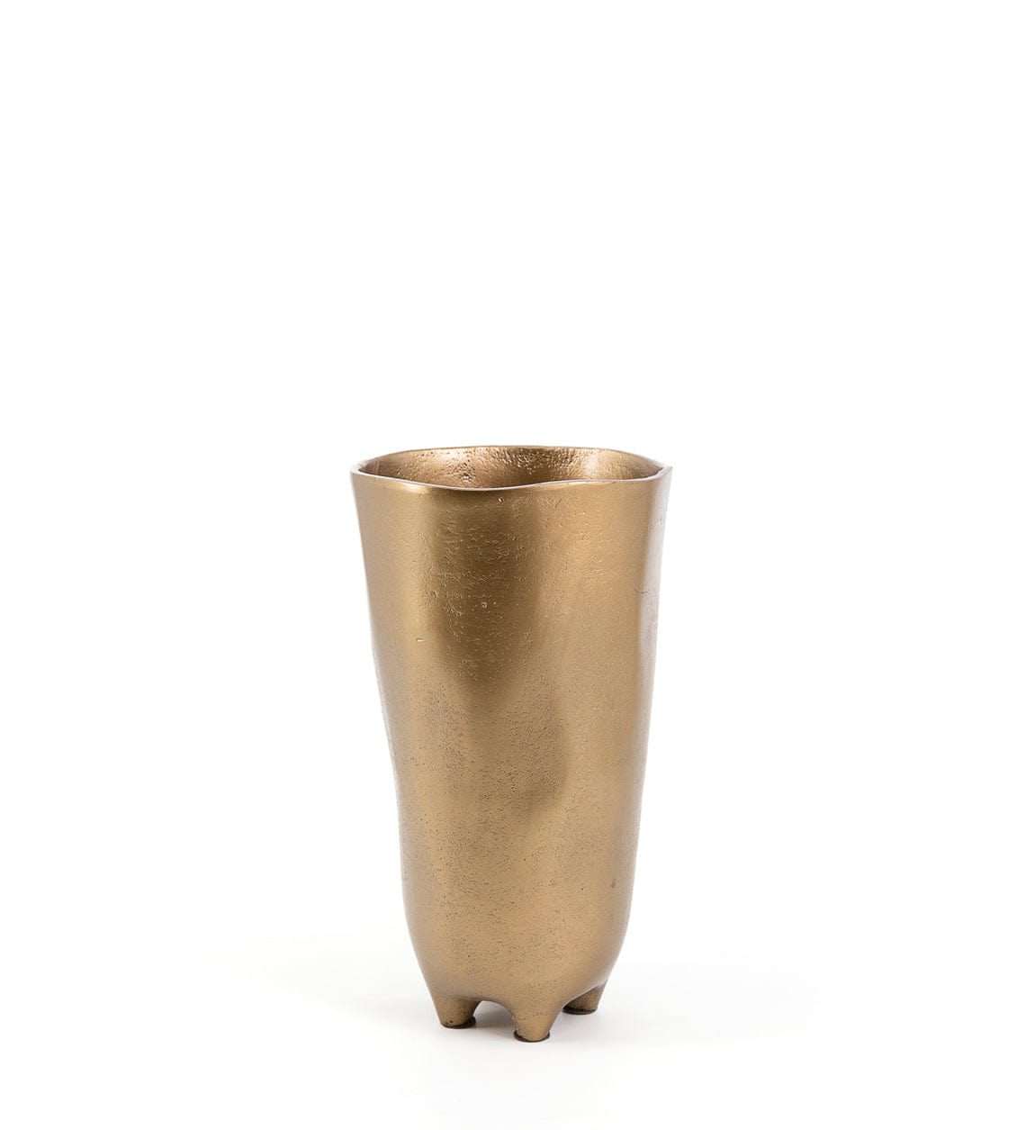 Vaza decorativa din metal, Antique Auriu, L18xl18xH30 cm