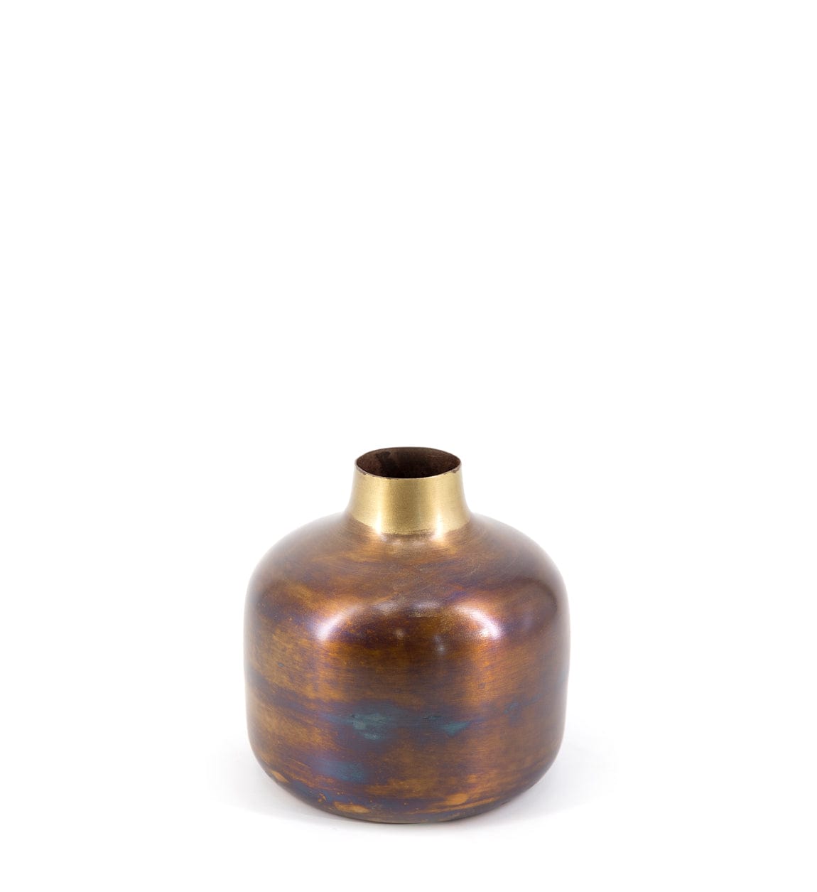 Vaza decorativa din metal, Antique Short Multicolor, L16xl16xH16 cm