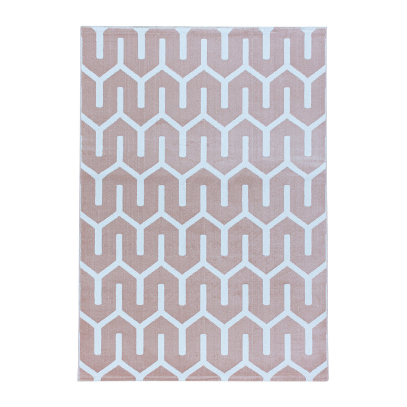 Covor din PP Costa 3524 Geometric Roz & AYYTPCH-COSTA3524PINK & AYYTPCH-COSTA3524PINK