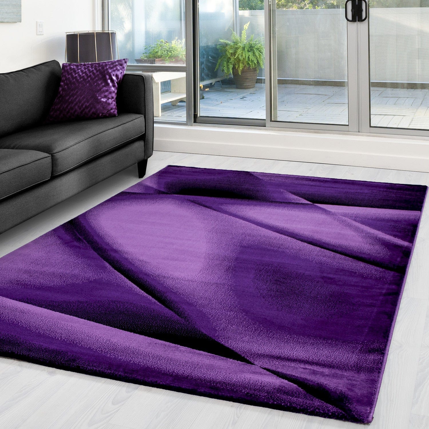 Covor din PP Miami 6590 Abstract Violet (1)
