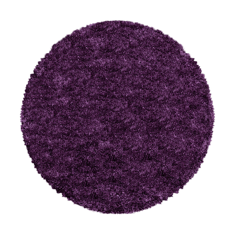 Covor din PP Fluffy 3500 Round Unicolor Violet & AYYTPCH-FLUFFY3500LILA-ROUND
