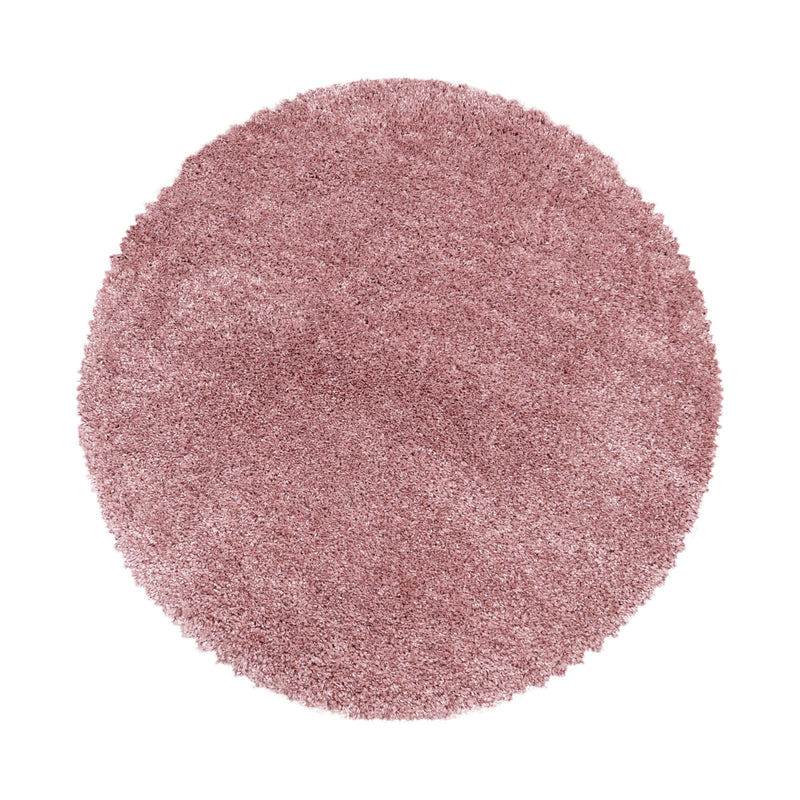 Covor din PP Fluffy 3500 Round Unicolor Rose & AYYTPCH-FLUFFY3500ROSE-ROUND
