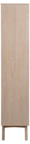 Vitrina din pal, furnir si lemn, cu 4 usi, Marte Stejar White Wash, l94xA40xH192 cm (2)