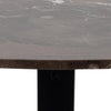 Masa rotunda din marmura si metal, Heaven Maro / Negru, Ø120xH75,5 cm (4)