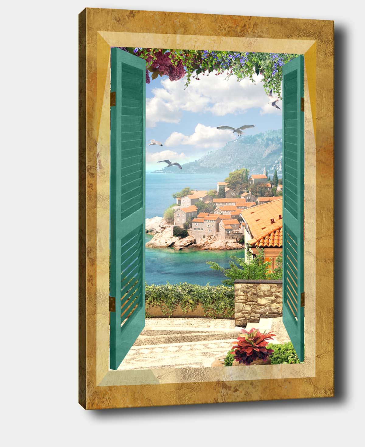 Tablou Framed Art Mediterranean Blue Multicolor & OYOTR-DEV505002874 & OYOTR-DEV505002874