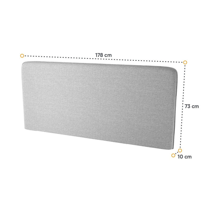 Tablie tapitata cu stofa, BC33 Gri Deschis pentru Pat rabatabil pe perete 200 x 180 cm Bed Concept Vertical, l178xH73 cm (3)