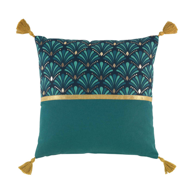 Perna decorativa cu husa detasabila, Artchic Albastru, 40 x 40 cm