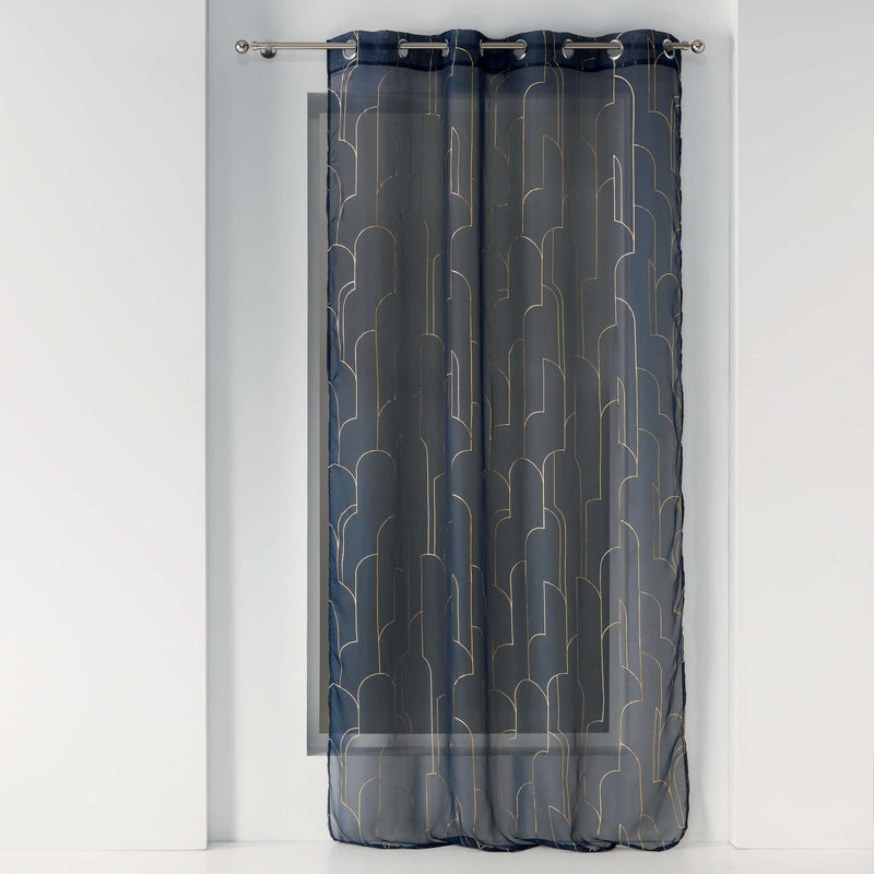 Perdea Domea Bleumarin / Auriu, 140 x 240 cm