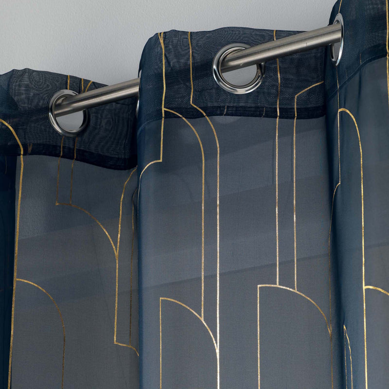 Perdea Domea Bleumarin / Auriu, 140 x 240 cm (2)