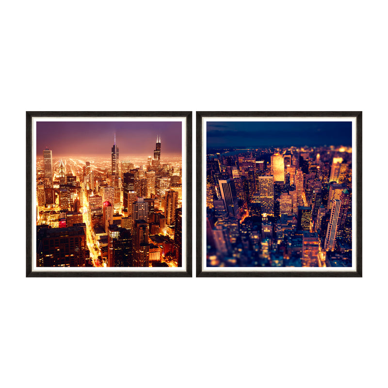 Tablou 2 piese Framed Art American Skyscrapers (1)