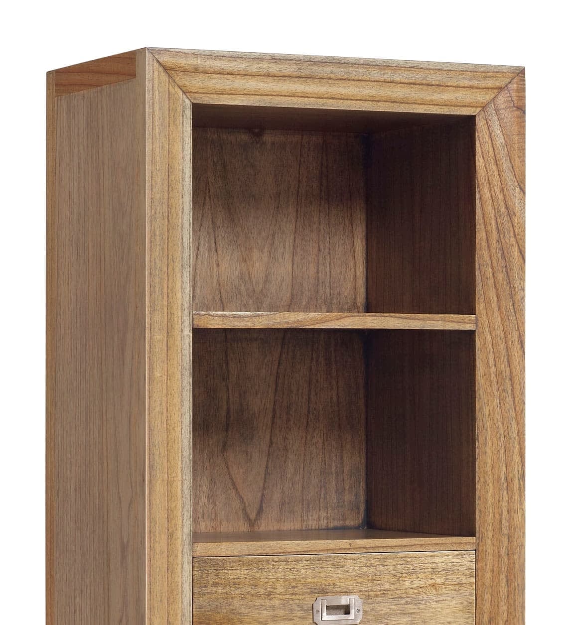 Biblioteca din lemn si furnir, cu 3 sertare, Merapi Natural, l55xA40xH190 cm (2)