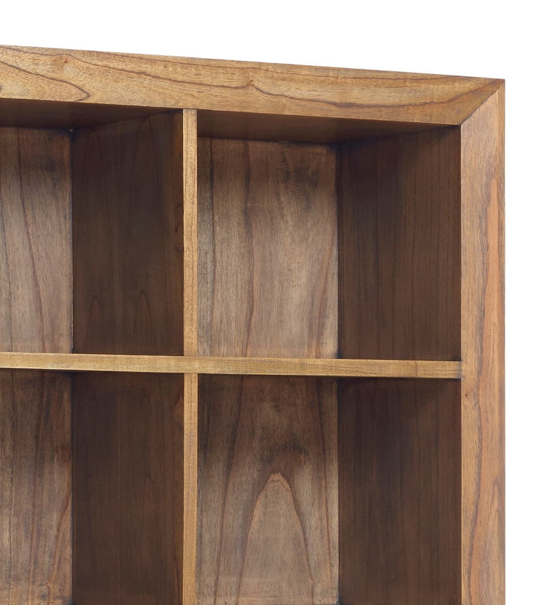 Biblioteca din lemn si furnir, cu 6 sertare, Merapi Natural, l100xA40xH190 cm (3)