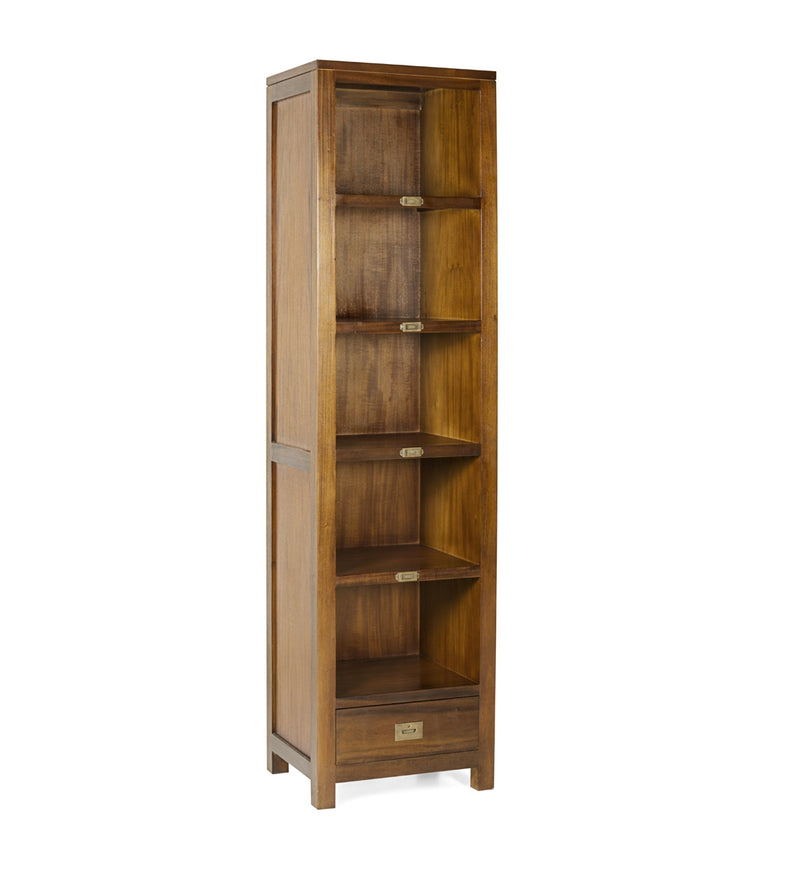 Biblioteca din lemn si furnir, cu 1 sertar, Flamingo Nuc, l50xA40xH190 cm