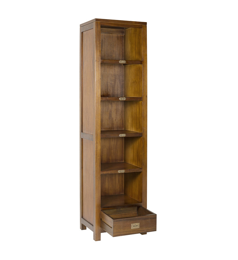 Biblioteca din lemn si furnir, cu 1 sertar, Flamingo Nuc, l50xA40xH190 cm (2)