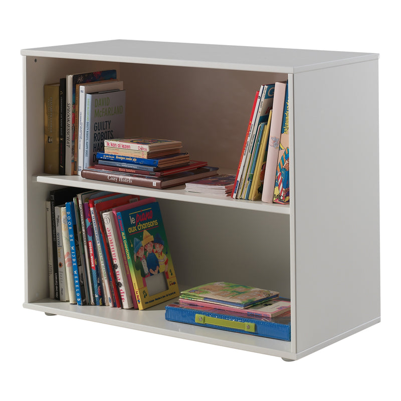 Pat multifunctional din lemn de pin, cu birou si biblioteca pentru copii Pino Alb, 200 x 90 cm (4)