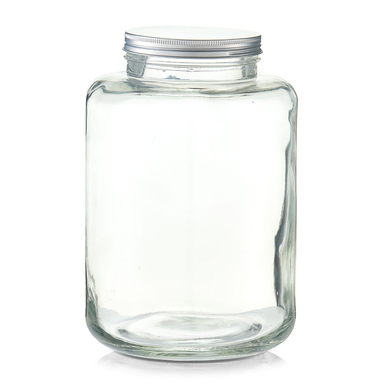 Borcan pentru depozitare din sticla, capac metalic, 7000 ml, Ø 20xH29,5 cm