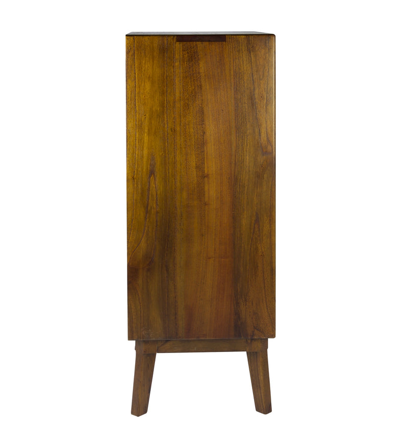 Cabinet din lemn cu 4 sertare, Artic High Nuc / Alb, l60xA45xH125 cm (3)