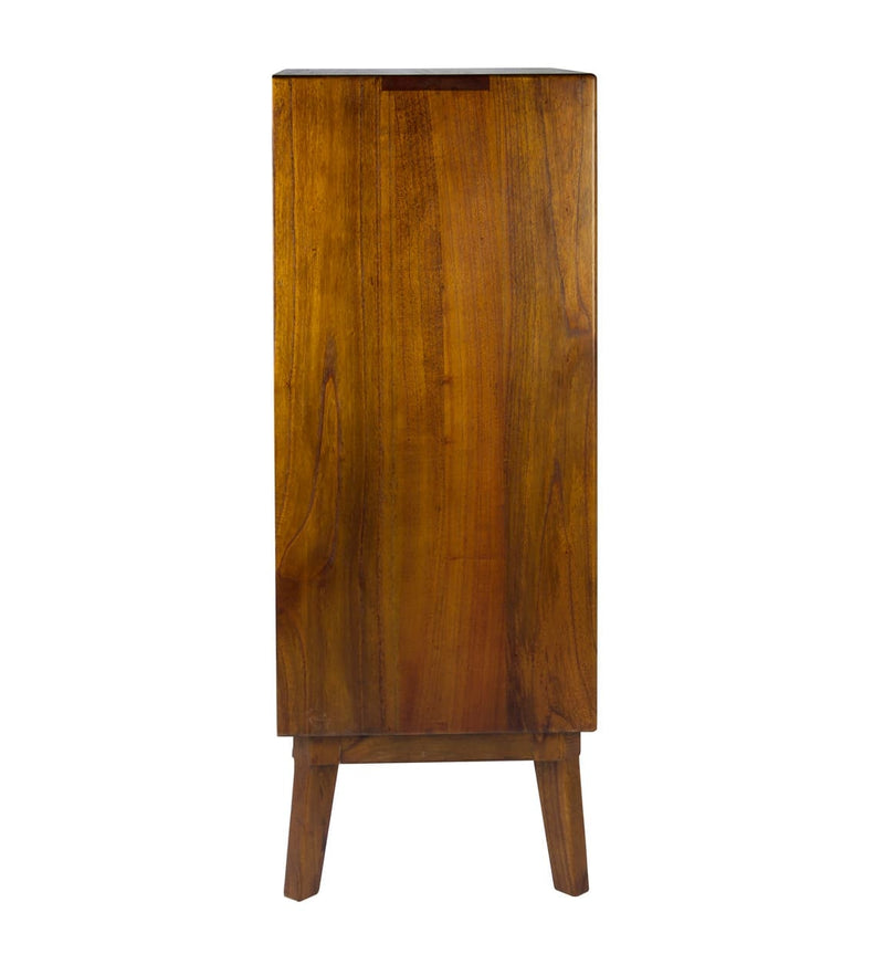 Cabinet din lemn cu 4 sertare, Nordic Nuc / Alb, l60xA45xH125 cm (7)