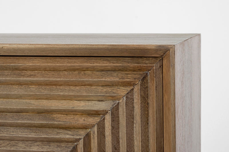 Cabinet din lemn de mango si metal, cu 4 usi, Darsey Natural, l92xA40xH110 cm (7)