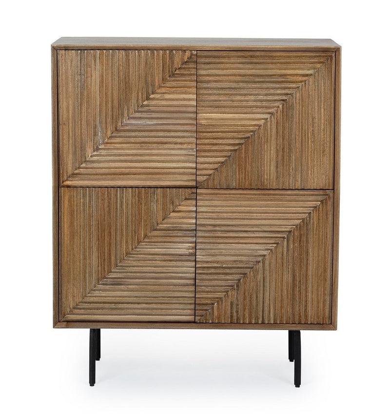 Cabinet din lemn de mango si metal, cu 4 usi, Darsey Natural, l92xA40xH110 cm (1)