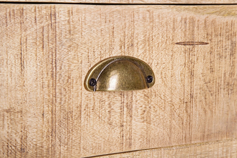 Cabinet din lemn de mango si metal, cu 5 sertare Tudor Natural, l45xA35xH110 cm (6)