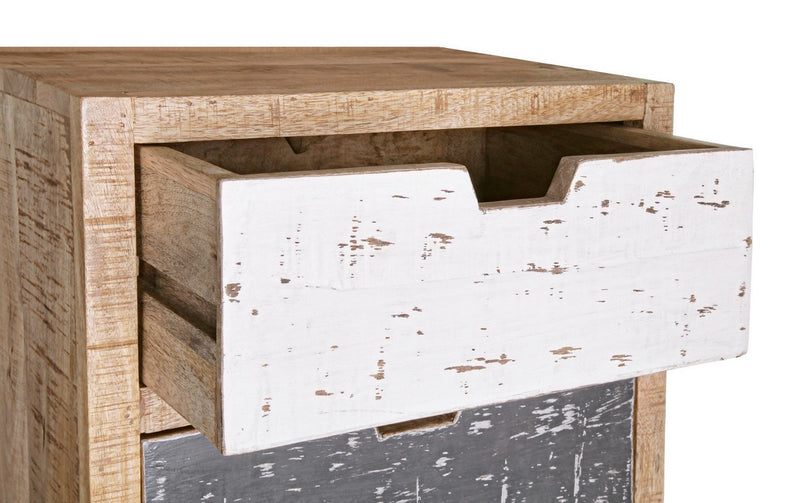 Cabinet din lemn de mango si metal, cu 5 sertare Tudor Natural, l45xA35xH110 cm (7)