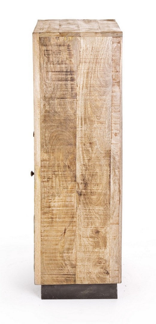 Cabinet din lemn de mango si metal, cu 5 sertare Tudor Natural, l45xA35xH110 cm (4)
