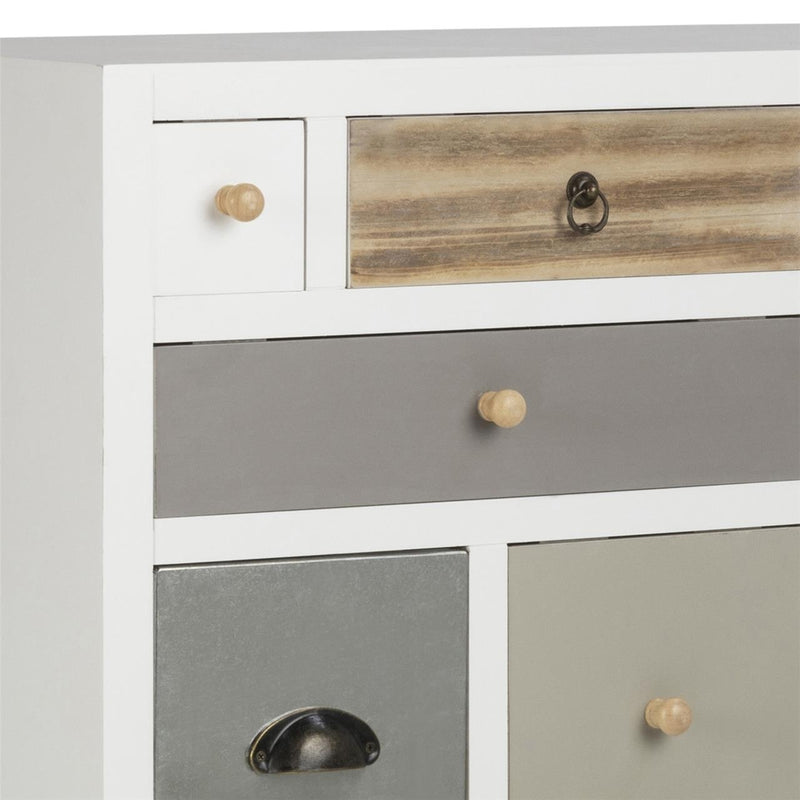 Cabinet din lemn si MDF, cu 13 sertare Thais Multicolor, l70xA30xH114 cm (5)