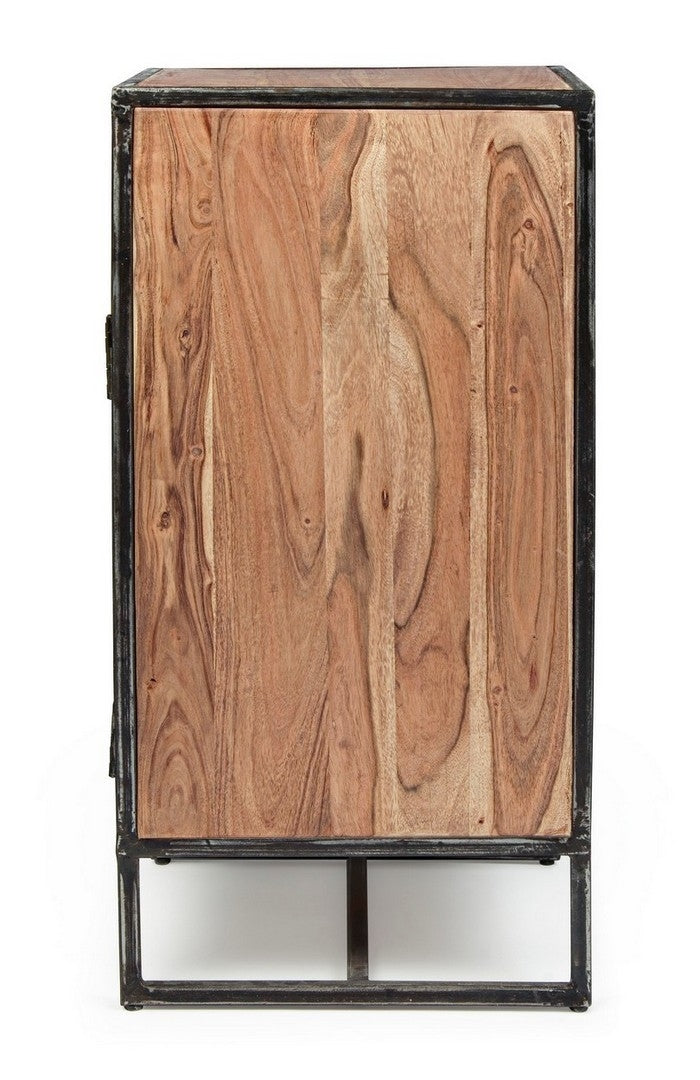 Cabinet din lemn de salcam si metal, cu 4 sertare Egon Natural, l45xA45xH90 cm (3)