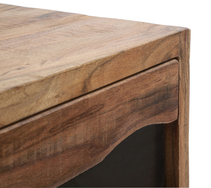 Cabinet din lemn de salcam si metal, cu 4 sertare, Yellowstone Natural, l45xA40xH100 cm (4)