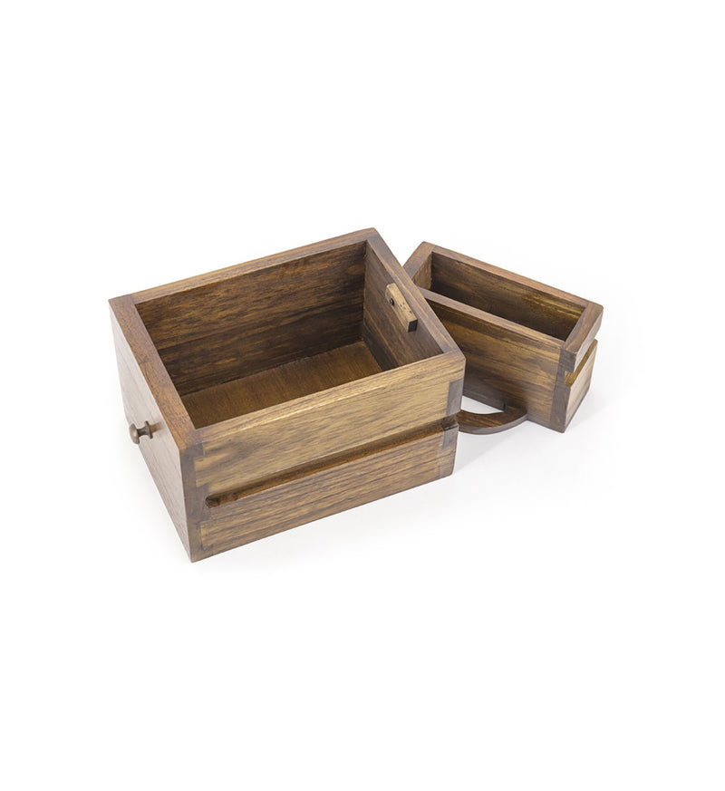 Cabinet din lemn si furnir, cu 4 sertare, Star Left Nuc, l70xA35xH70 cm (7)