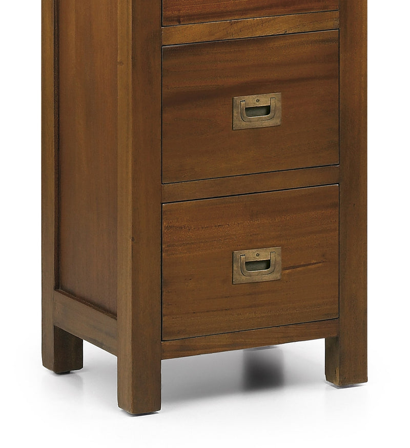 Cabinet din lemn si furnir, cu 5 sertare, Flamingo Small Nuc, l36xA30xH120 cm (3)