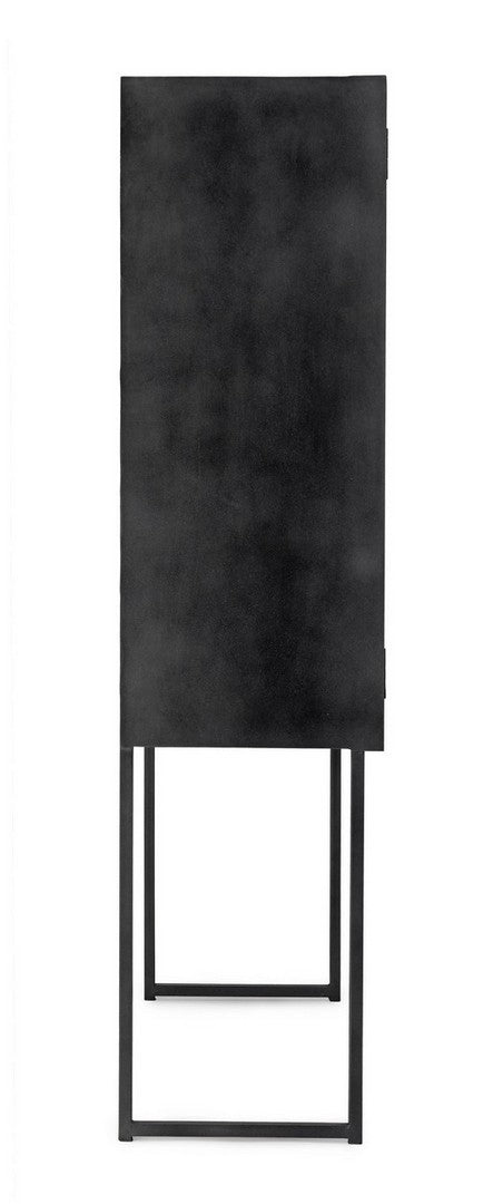 Cabinet din lemn si metal, cu 2 usi, Dorset Grafit, l90xA40xH160 cm (5)