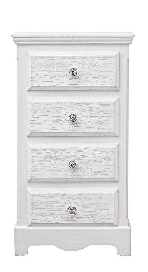 Cabinet din MDF, cu 4 sertare Blanc Small Alb, l40xA30xH76 cm (1)