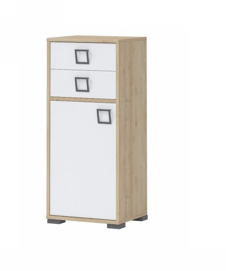 Cabinet din pal cu 2 sertare si 1 usa, pentru copii, Kiki OR12 Small Fag, l44xA37xH102 cm (1)