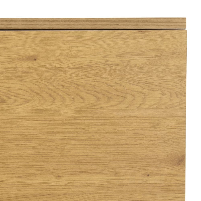 Cabinet din pal si metal, cu 3 usi Mallow Stejar / Negru, l120xA40xH158 cm (10)
